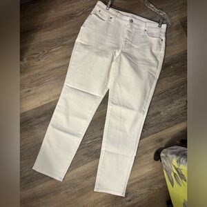 Women's Talbots Flawless White Slim Ankle Jeans Sz 8 Petite